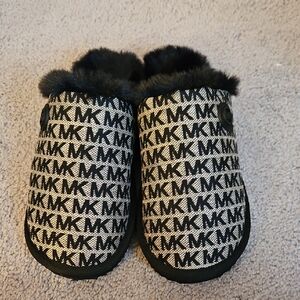 Michael Kors Women's Black and White Slippers